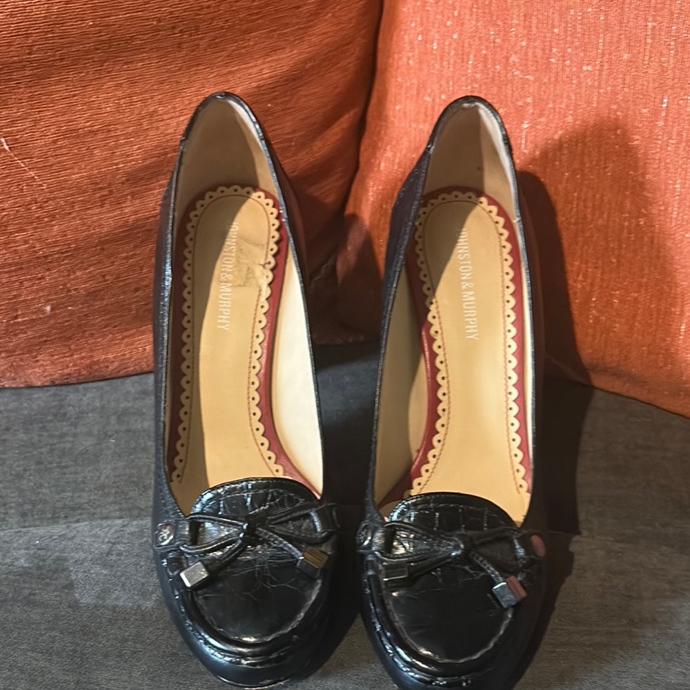 Johnston & Murphy Black Patent Leather Loafers